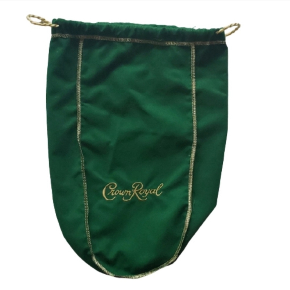 Crown Royal Pouch Bag Green & Yellow-1.75 L